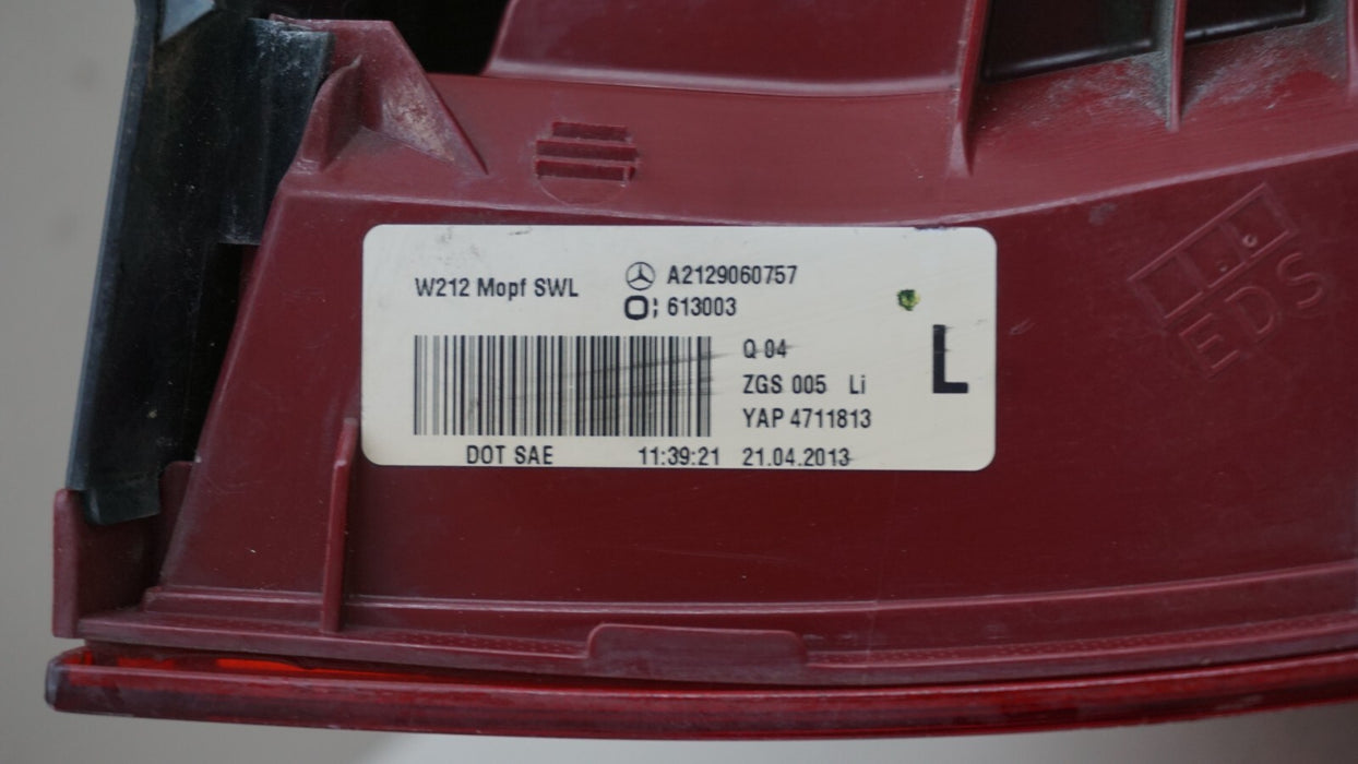 2014-2016 MERCEDES E CLASS REAR LH LEFT DRIVER SIDE TAIL LIGHT OEM A2129060757