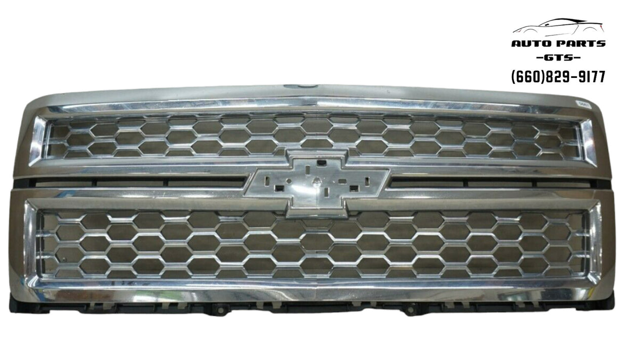 2014 CHEVROLET SILVERADO 1500 LTZ FRONT BUMPER RADIATOR GRILLE OEM PN-ANJ24676