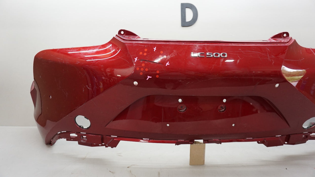 2018-2019 LEXUS LC500 2DR COUPE REAR BUMPER COVER PANEL W/ NAMEPLATE LOGO OEM