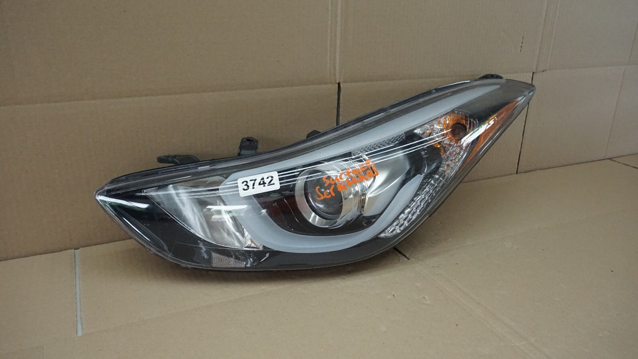 2014-2016 HYUNDAI ELANTRA FRONT LEFT DRIVER LH SIDE HALOGEN HEADLIGHT OEM