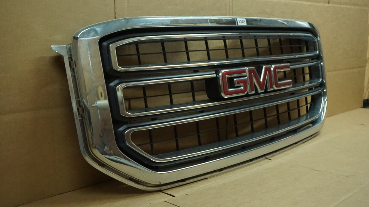 2015-2018 GMC YUKON BASE FRONT UPPER GRILLE CHROME PANEL 22936421 OEM
