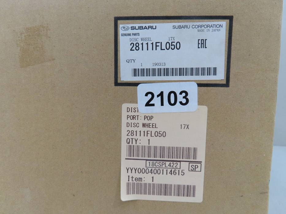 2018-2021 SUBARU CROSSTREK XV FACTORY RIM 7JX17 OEM
