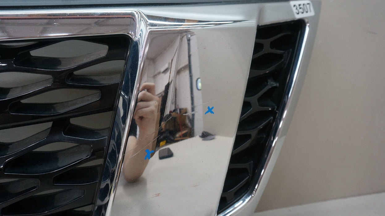 2017-2020 NISSAN ARMADA FRONT UPPER CHROME GRILLE W/CAMERA OEM 62310-5ZW0A