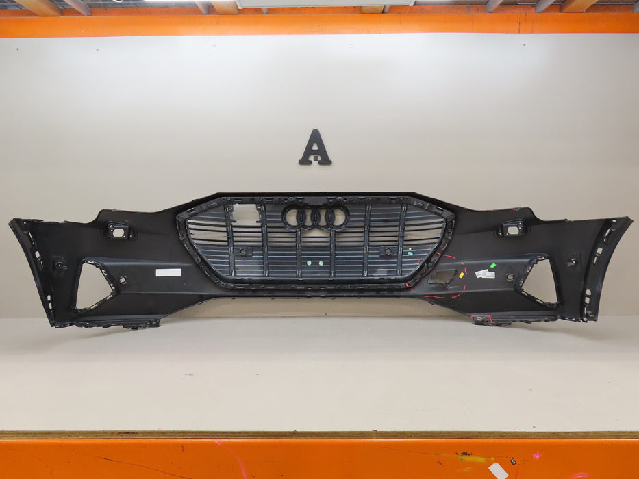 2019-2021 AUDI E-TRON FRONT BUMPER COVER W/GRILLE OEM 4KE807437