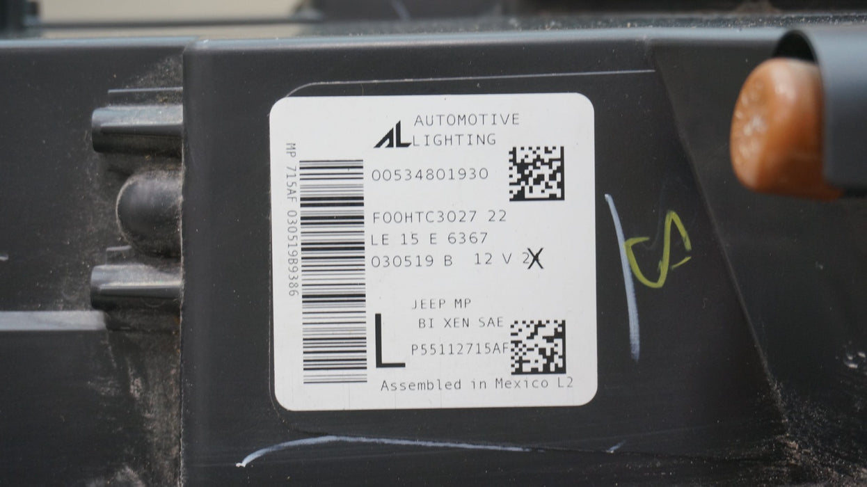 2017-2021 JEEP COMPASS FRONT LEFT DRIVERS SIDE XENON HID W/LED HEADLIGHT OEM