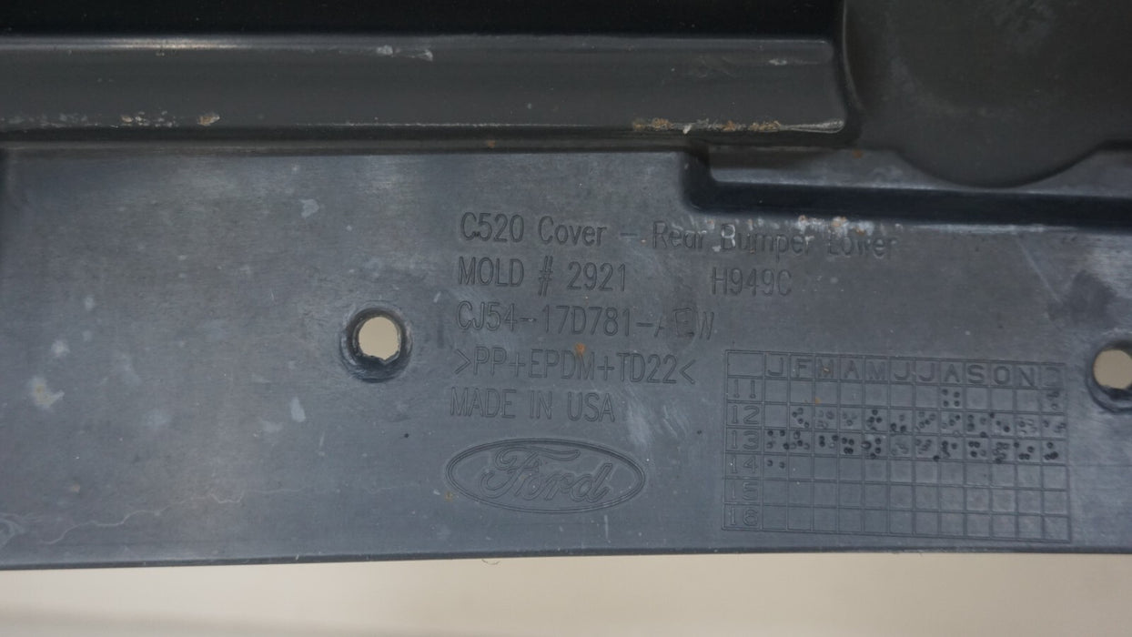 2013-2016 FORD ESCAPE REAR BUMPER COVER PANEL W SENSOR HOLES OEM CJ54-17D781-AEW