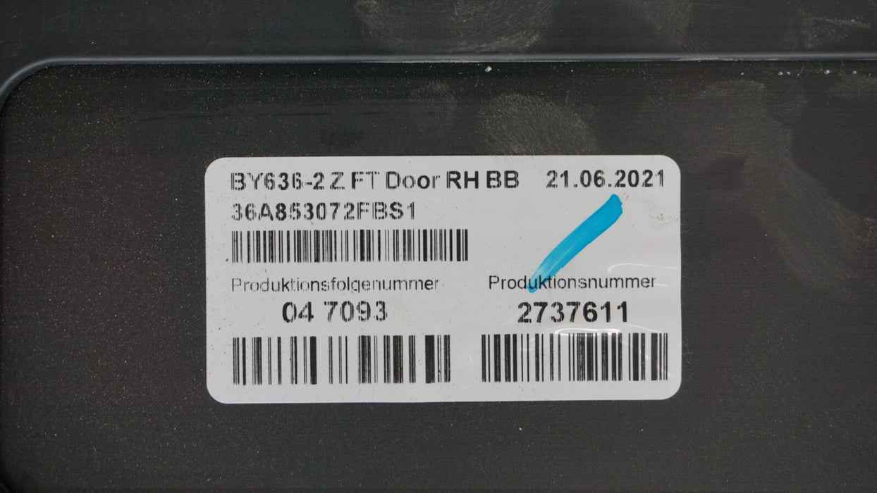 2021 BENTLEY BENTAYGA FRONT RIGHT EXTERIOR DOOR MOLDING COVER TRIM OEM 36A853072