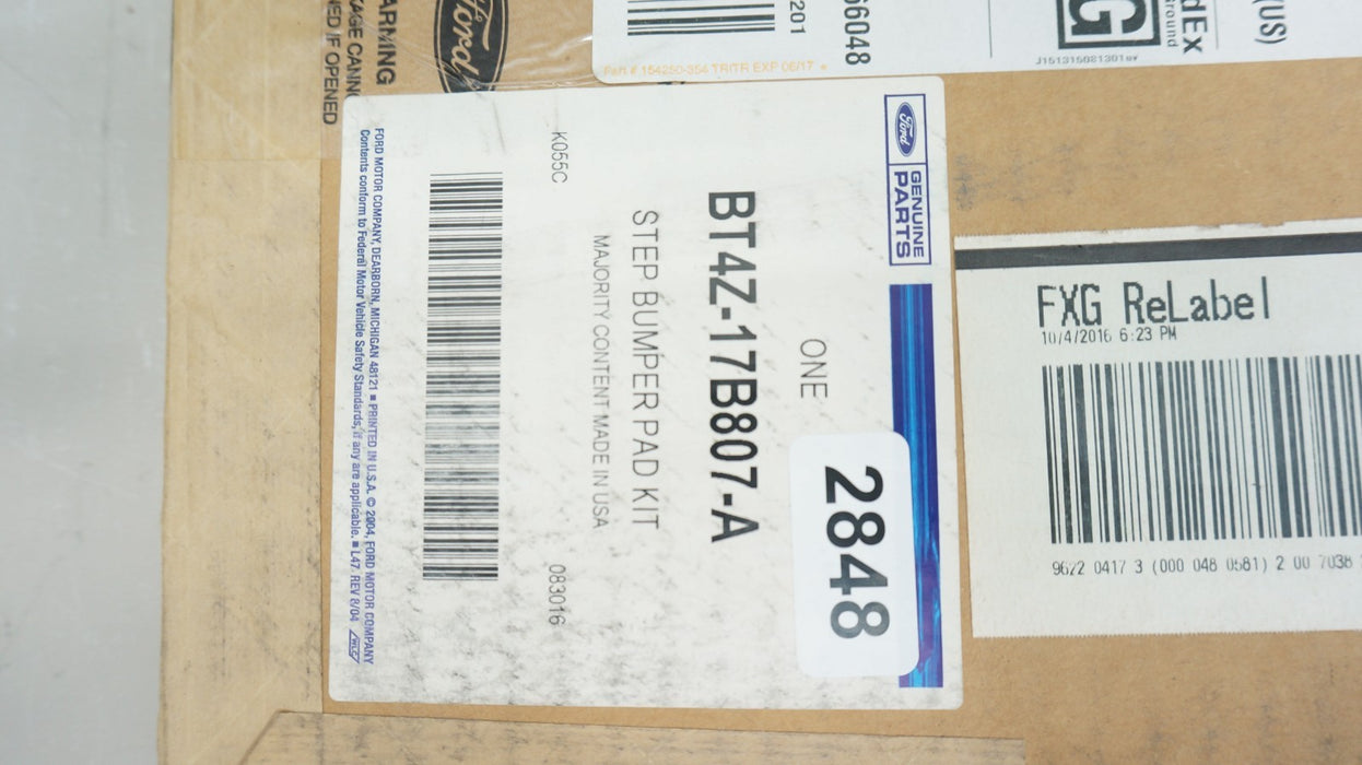 2011-2014 FORD EDGE REAR BUMPER PROTECTOR APPLIQUE OEM BT4Z-17B807-A