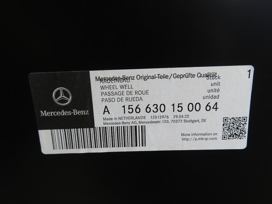 MERCEDES-BENZ REAR LEFT DRIVER SIDE WHEEL WELL HOUSE OEM 156 630 15 00 64
