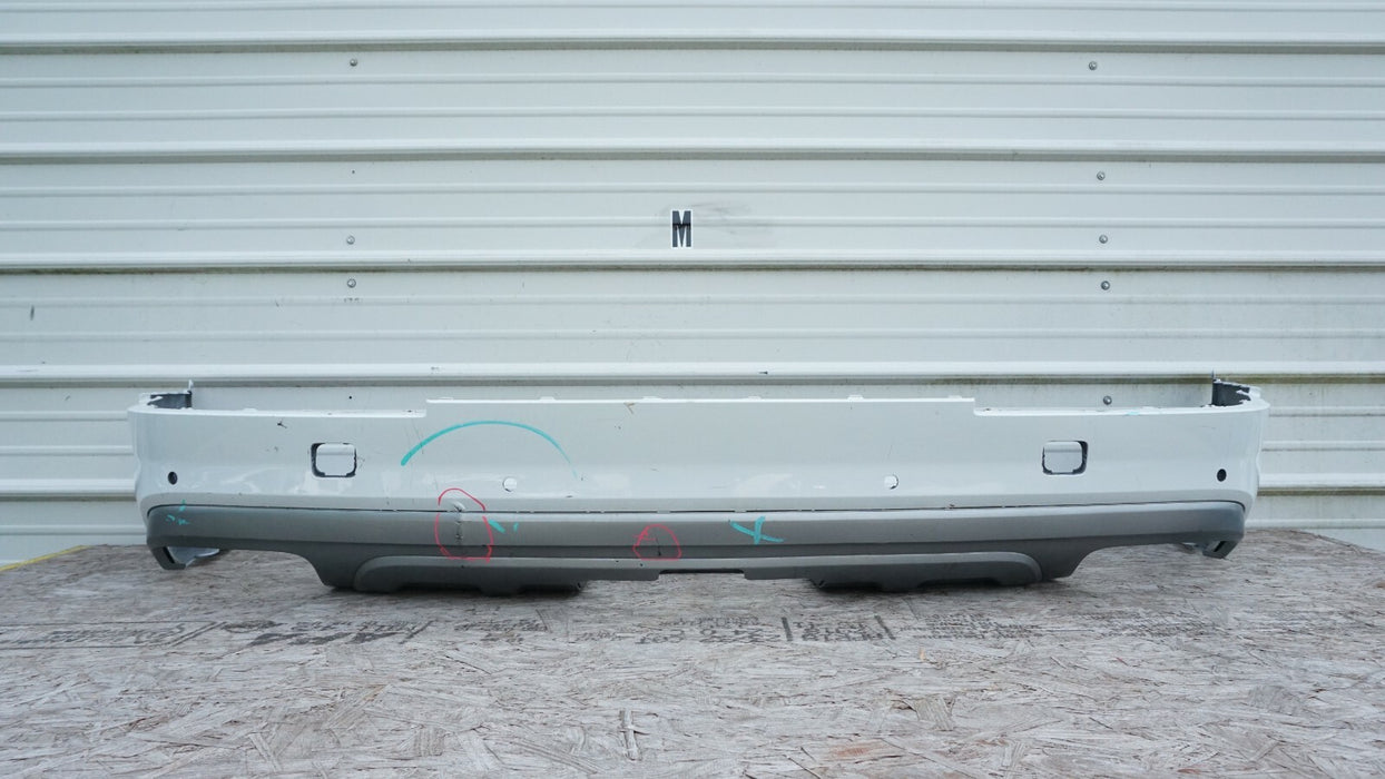 2017-2019 AUDI Q7 REAR BUMPER LOWER COVER PANEL W/ VALANCE & SENSOR HOLES OEM