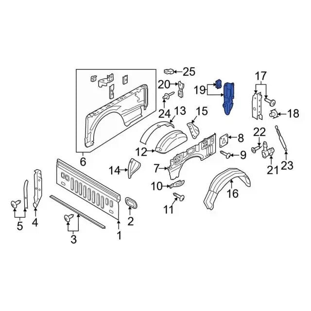 2021-2025 FORD F-150 F150 CORNER REINFORCED PILLAR CORNER ML3Z-9941059-A