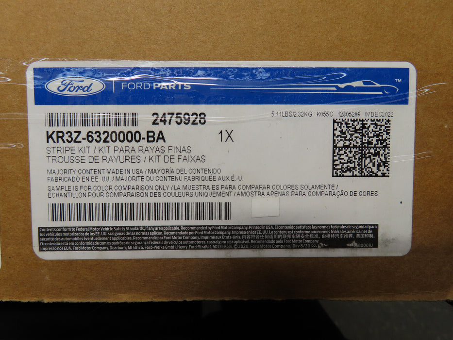 2020-2021 FORD MUSTANG ROOF STRIPE TAPE OEM KR3Z-6320000-BA