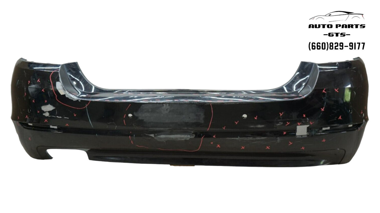 2011-2013 BMW 528I F10 SEDAN REAR BUMPER COVER PANEL W/ SENSOR HOLE OEM 7240372