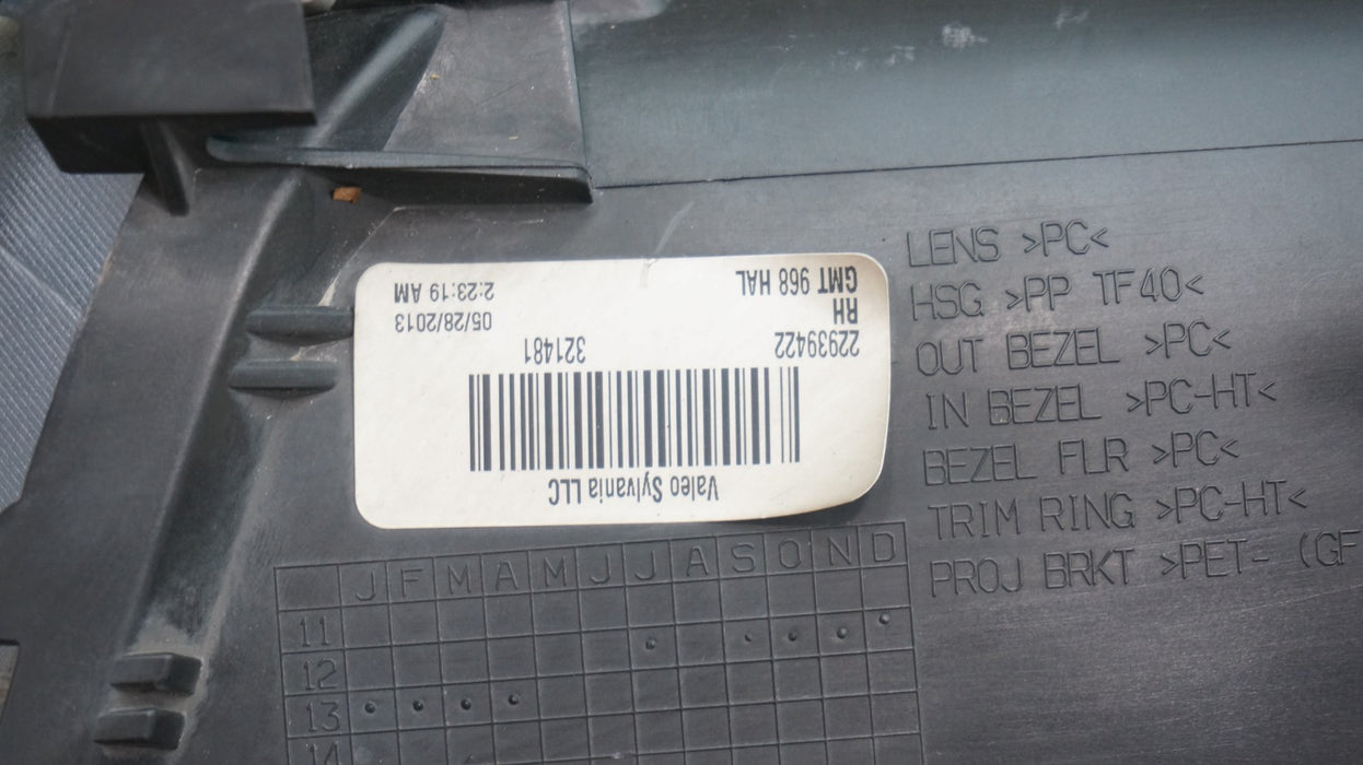 2013-2016 GMC ACADIA FRONT RIGHT PASSENGER SIDE XENON HID HEADLIGHT OEM