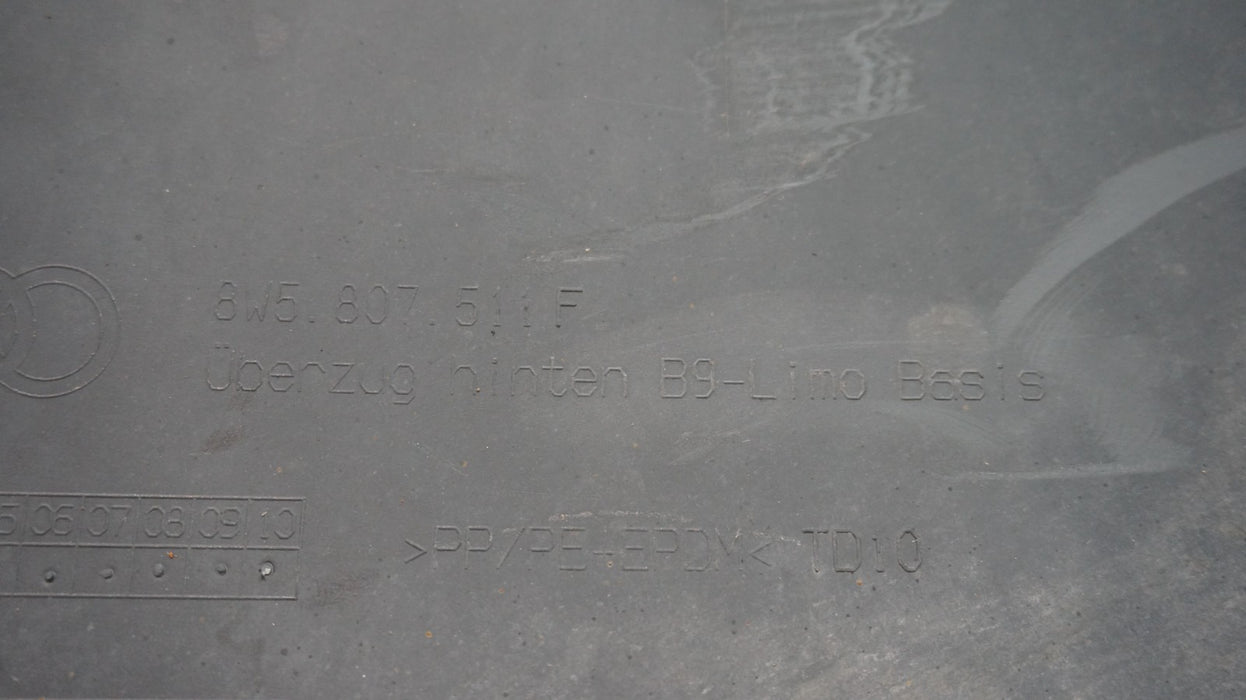 2017-2019 AUDI A4 BASIS REAR BUMPER COVER PANEL OEM 8W5807511F