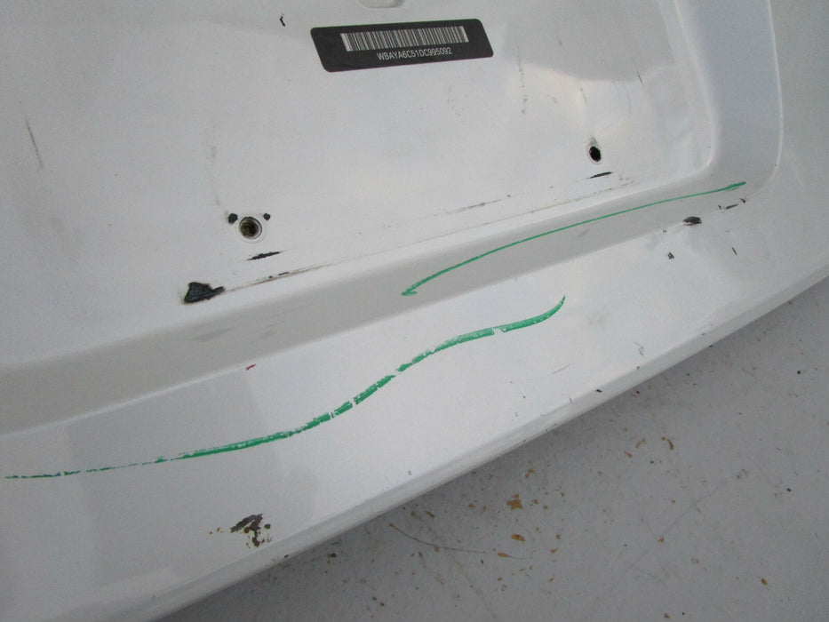 09-15 BMW  F01 F02 740 750 760 REAR TRUNK LICENSE PLATE PANEL COVER TRIM OEM