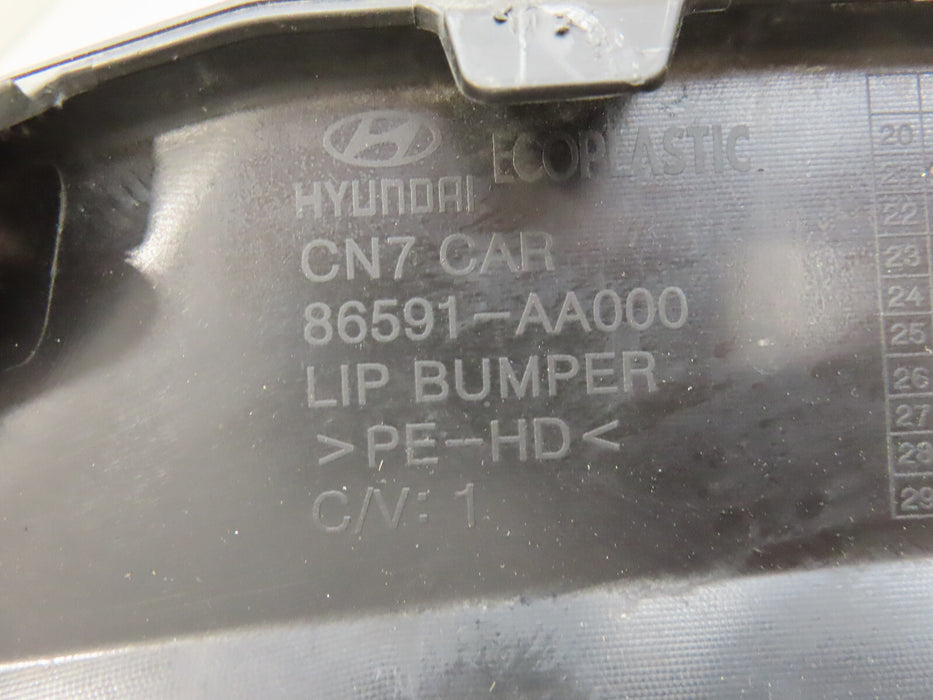 2021-2023 HYUNDAI ELANTRA FRONT BUMPER LOWER DEFLECTOR LIP OEM 86591-AA000