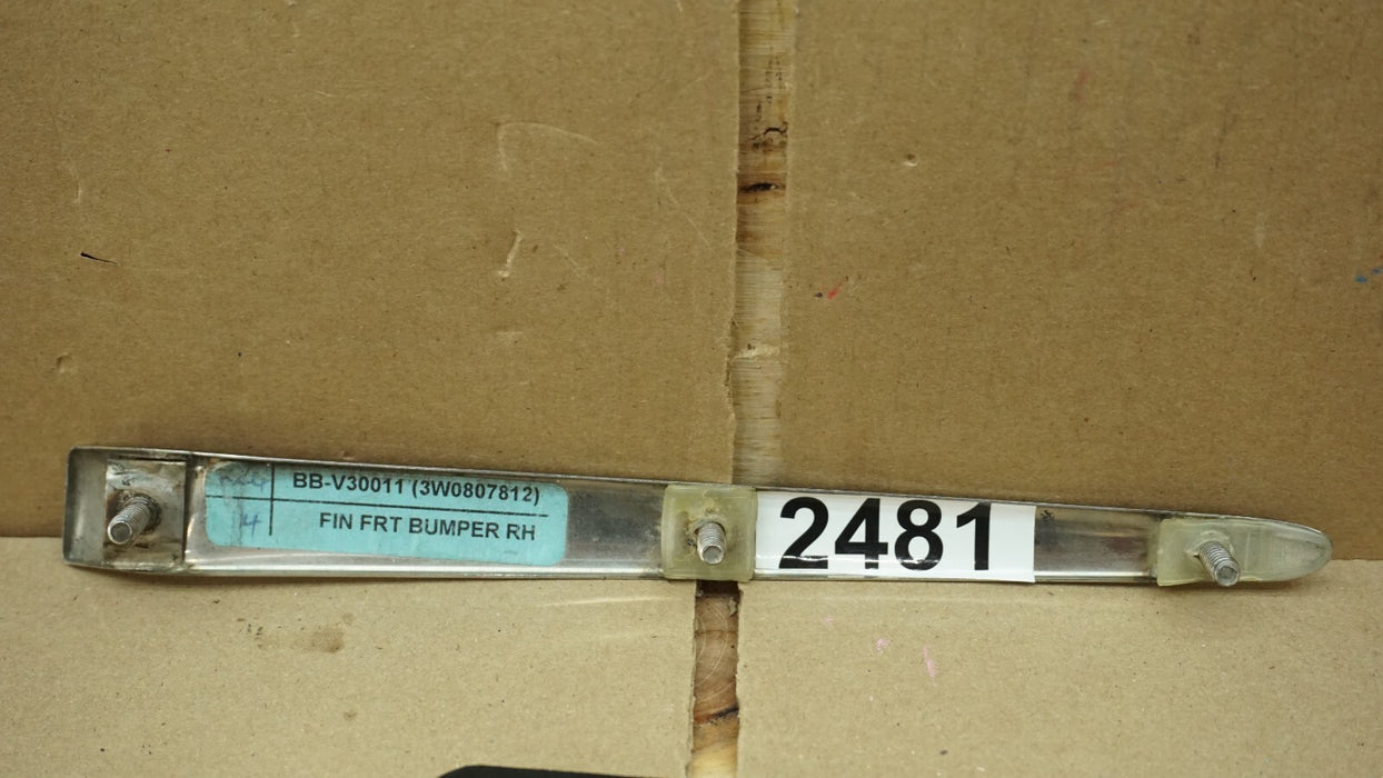 2004-2010 BENTLEY CONTINENAL GT RIGHT PASSENGER BUMPER CHROME TRIM 3W080781