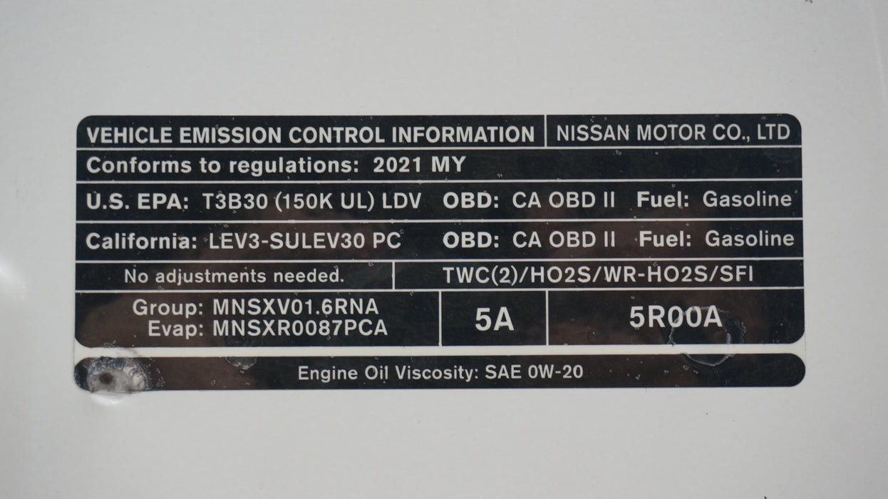 2020-2024 NISSAN VERSA FRONT HOOD BONNET COVER OEM