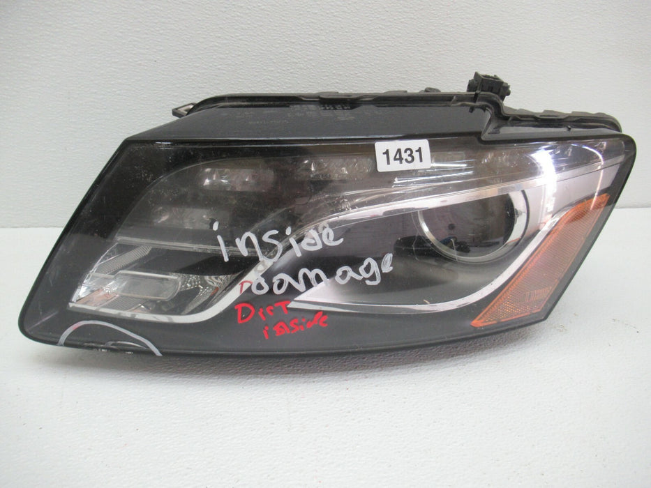 2009-2012 AUDI Q5 LEFT DRIVER SIDE HEADLIGHT XENON HEADLAMP LENS OEM