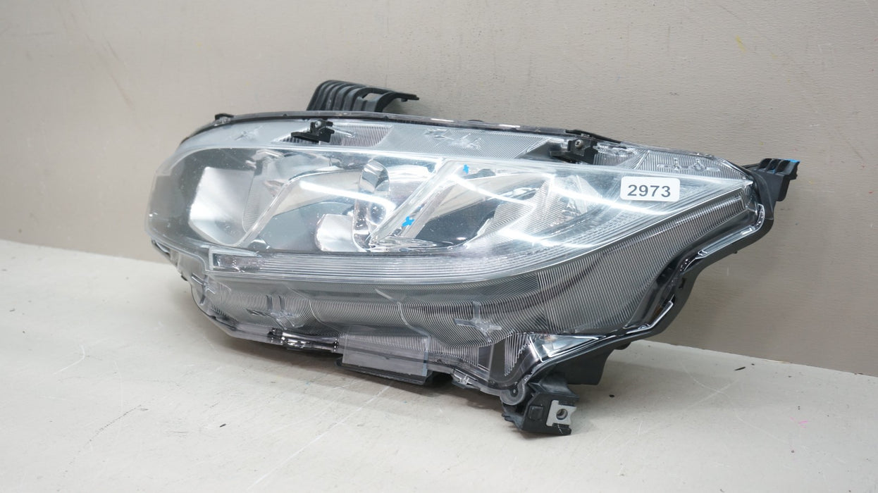 2016-2019 HONDA CIVIC FRONT LEFT DRIVER SIDE HALOGEN HEADLIGHT OEM 33150-TGG-A01