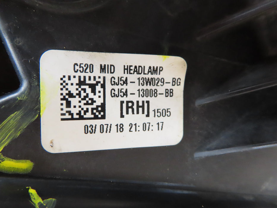 2017 2018 2019 FORD ESCAPE FRONT RIGHT PASSENGER HEADLIGHT HALOGEN W/LED OEM