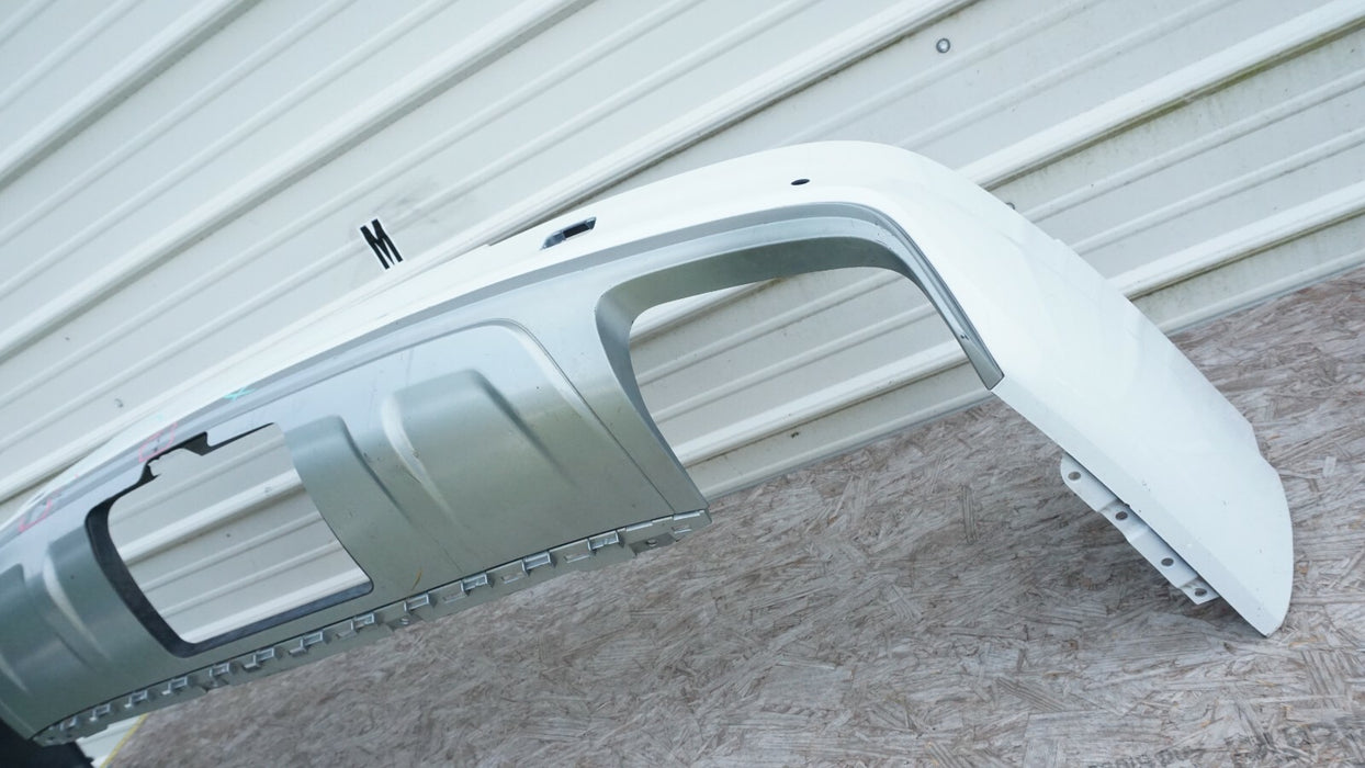 2017-2019 AUDI Q7 REAR BUMPER LOWER COVER PANEL W/ VALANCE & SENSOR HOLES OEM