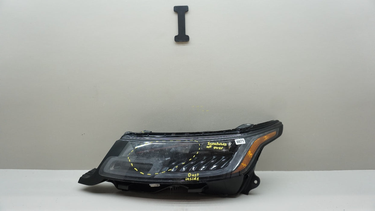 2018-2022 RANGE ROVER SPORT FRONT LEFT DRIVERS SIDE HEADLIGHT LED OEM