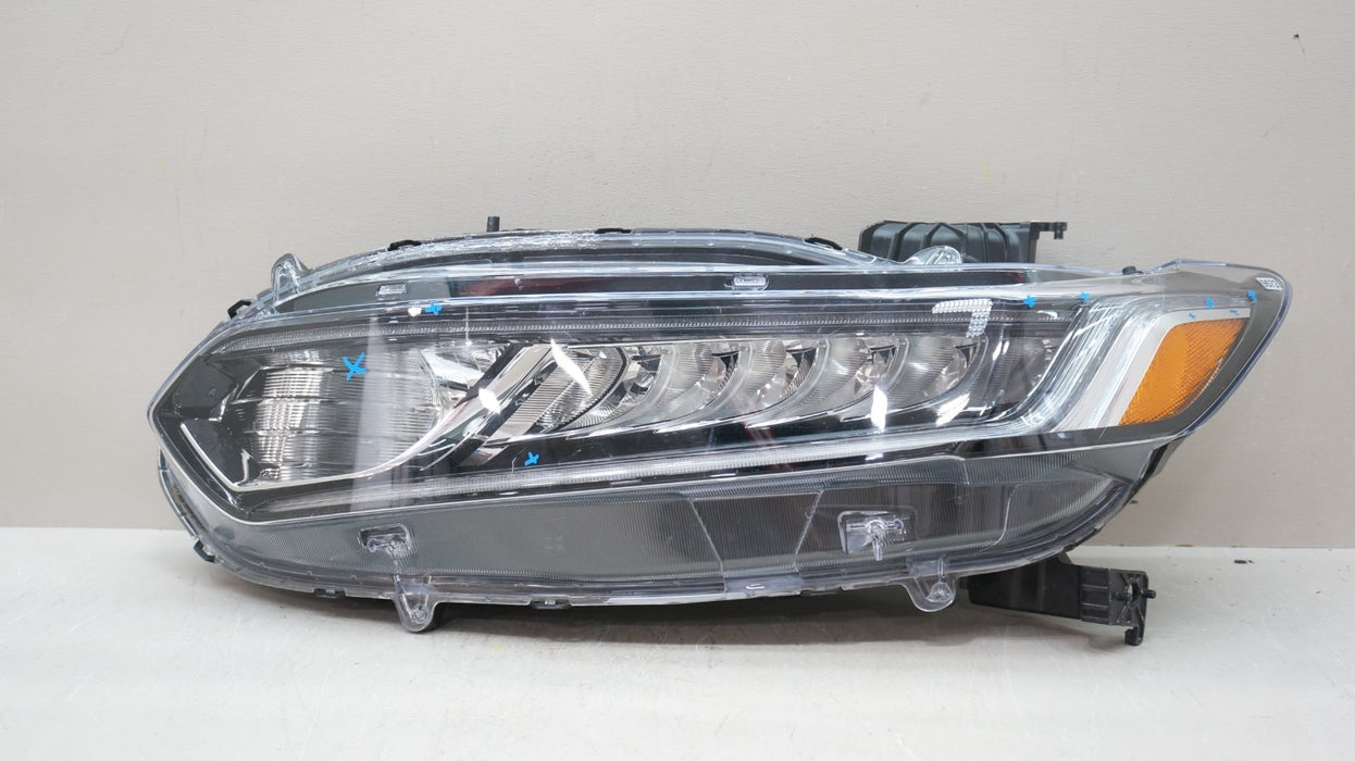2018-2022 HONDA ACCORD FRONT LEFT DRIVERS SIDE HEADLIGHT LED W/HALOGEN OEM