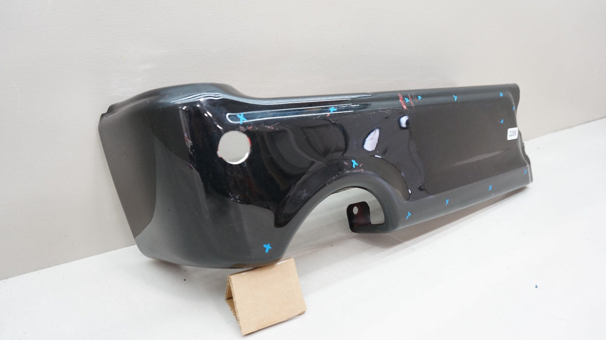 2021-2025 FORD F-150 REAR LEFT DRIVERS SIDE BUMPER END CAP W/ SENSOR HOLE OEM