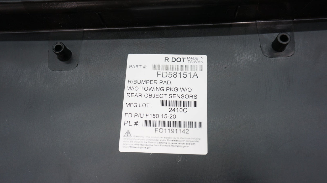 2015-2020 FORD F-150 REAR BUMPER STEP PAD COVER TRIM PANEL AFTERMARKET