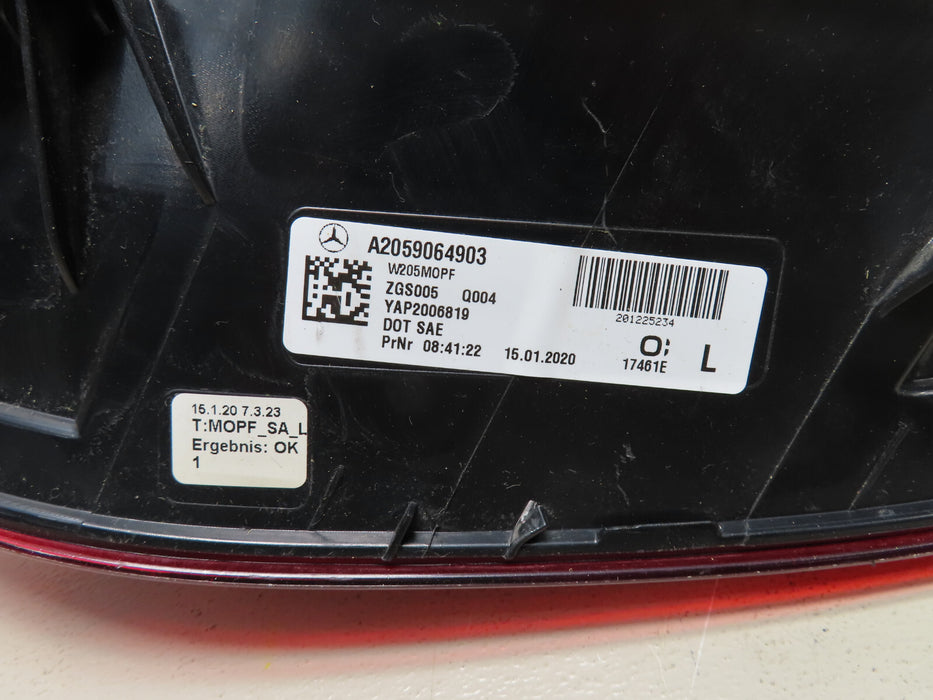 2018-2020 Mercedes-Benz C-Class W205 Rear Left Tail Light LAMP OEM