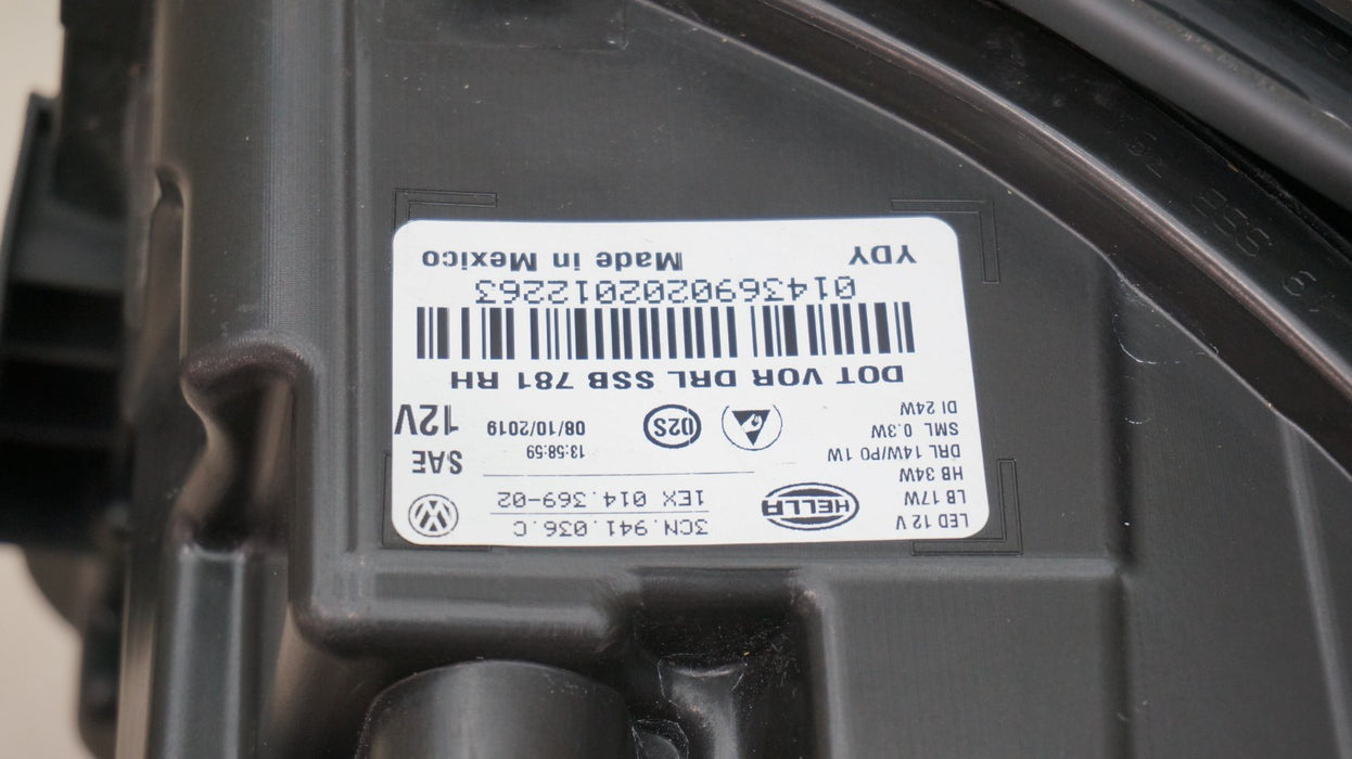 2020-2023 VOLKSWAGEN ATLAS CROSS FRONT RIGHT PASSENGER SIDE LED HEADLIGHT OEM