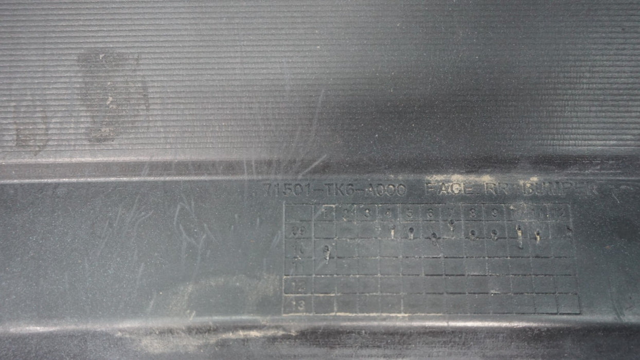 2009-2013 HONDA FIT REAR BUMPER COVER 71501-TK6-A000 OEM 10 11 12