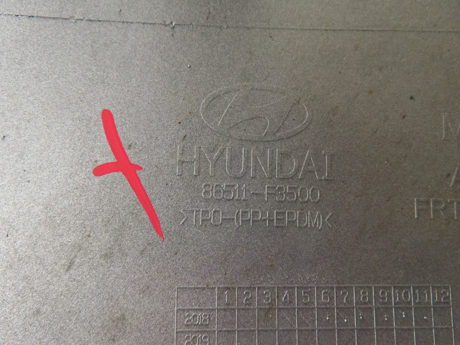2019 2020 HYUNDAI ELANTRA FRONT BUMPER COVER OEM 86511-F3500