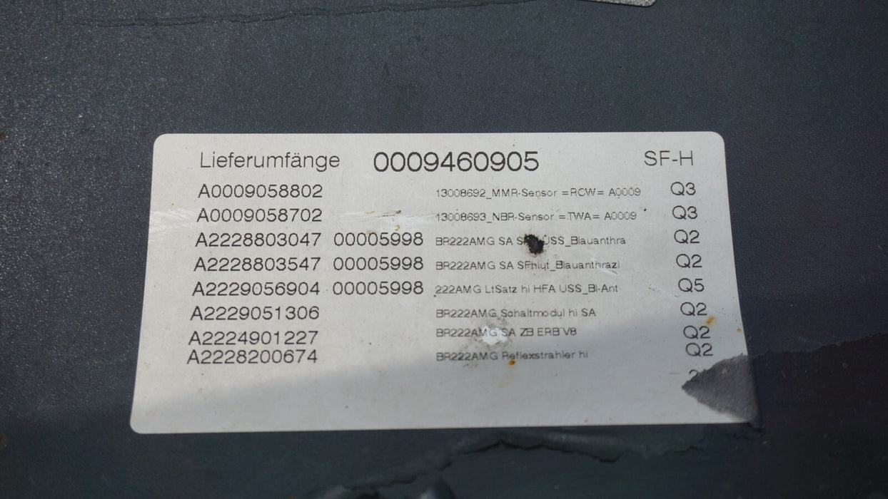 2014-2017 MERCEDES W222 S550 SPORT REAR BUMPER COVER OEM