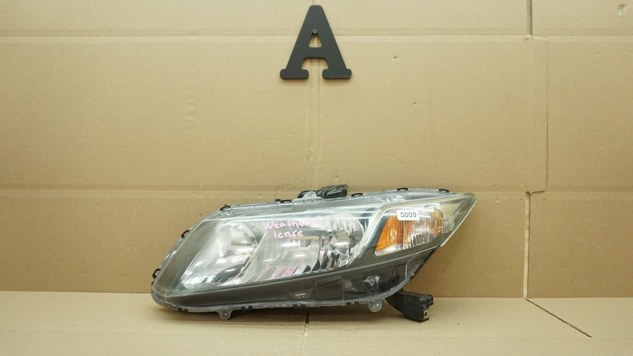 2012-2015 HONDA CIVIC FRONT LEFT DRIVER'S SIDE HEADLIGHT HALOGEN OEM 12 13 14 15