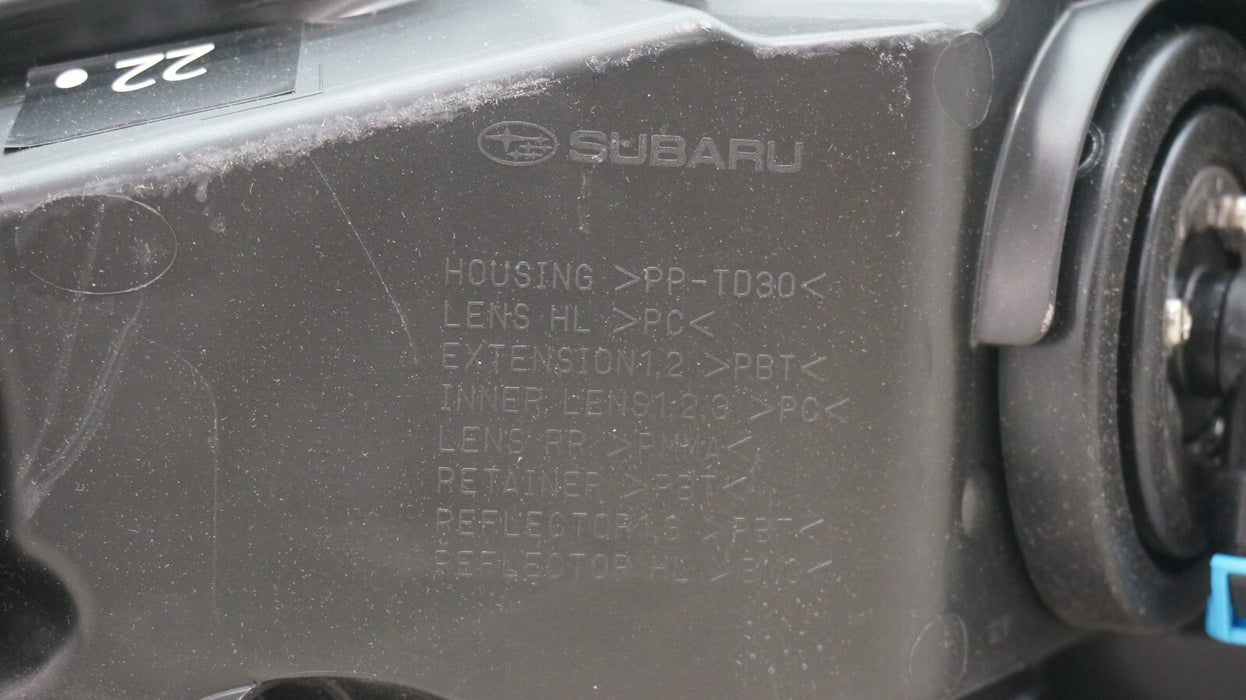 2018-2019 SUBARU LEGACY OUTBACK FRONT RIGHT PASSENGER SIDE HEADLIGHT OEM