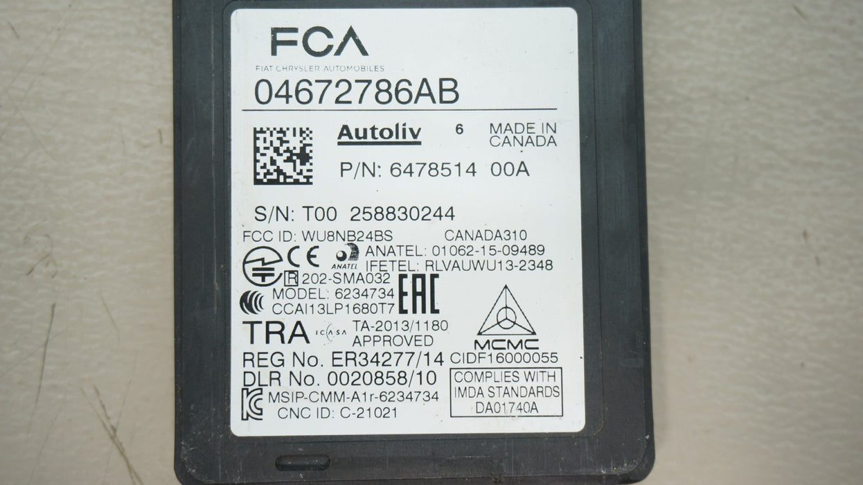 2017-2025 CHRYSLER PACIFICA REAR RIGHT PASSENGER SIDE RADAR UNIT 6478514 OEM