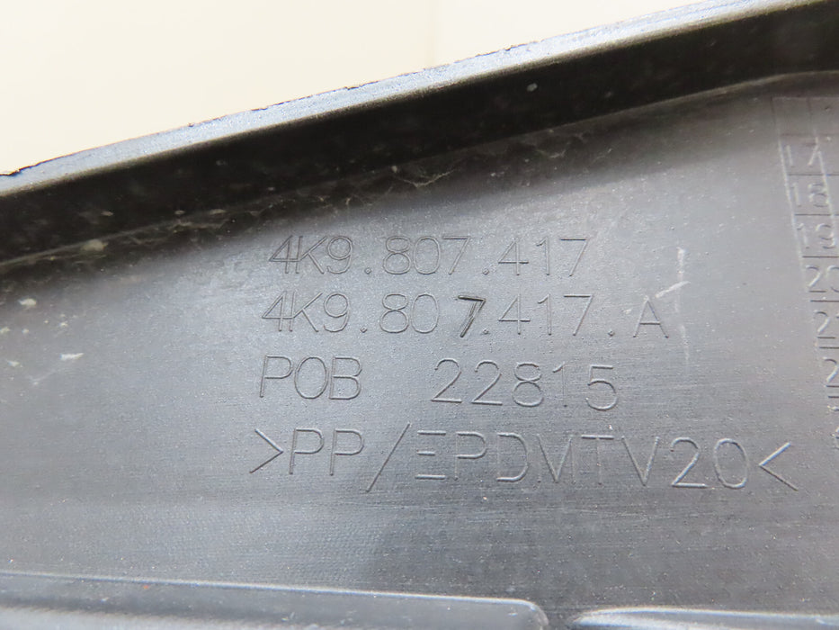 2018-2019 AUDI A6 C8 REAR LOWER BUMPER COVER OEM 4K9.807.417