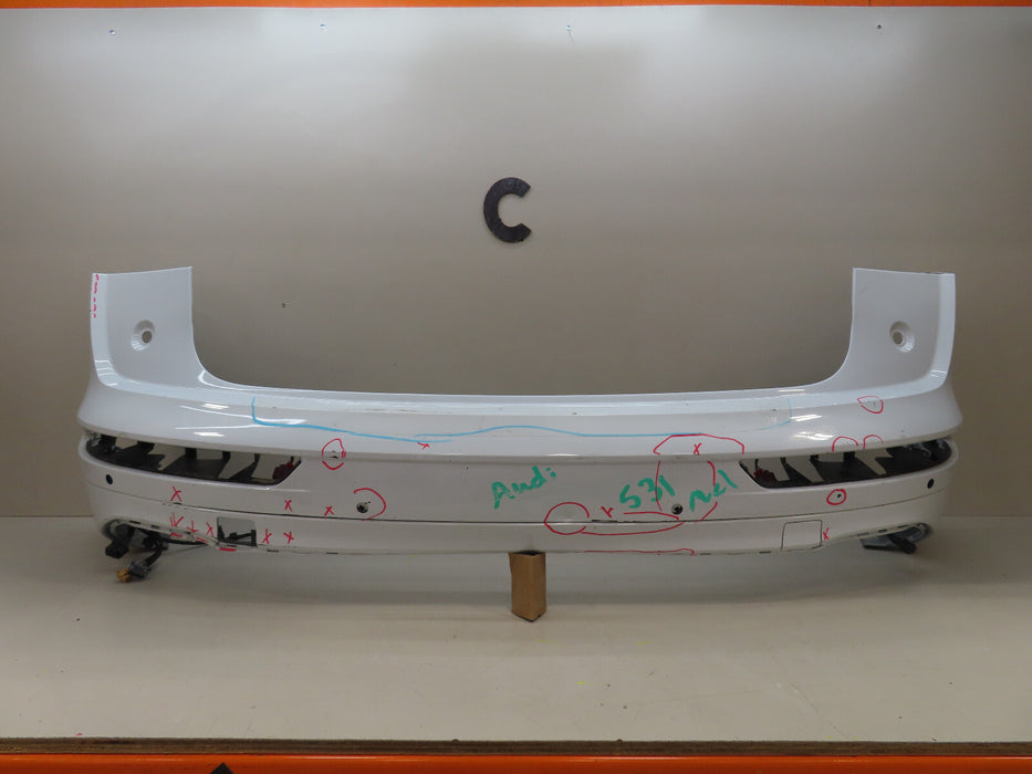 2018-2020 AUDI Q5 SQ5 S LINE REAR BUMPER COVER W/ MIDDLE VALANCE OEM 80A807301