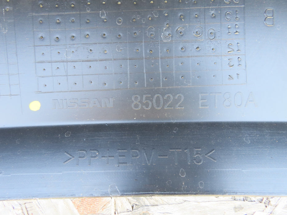 2007-2012 NISSAN SENTRA S SL 4DR SEDAN REAR BUMPER COVER PANEL OEM 85022-ET80A