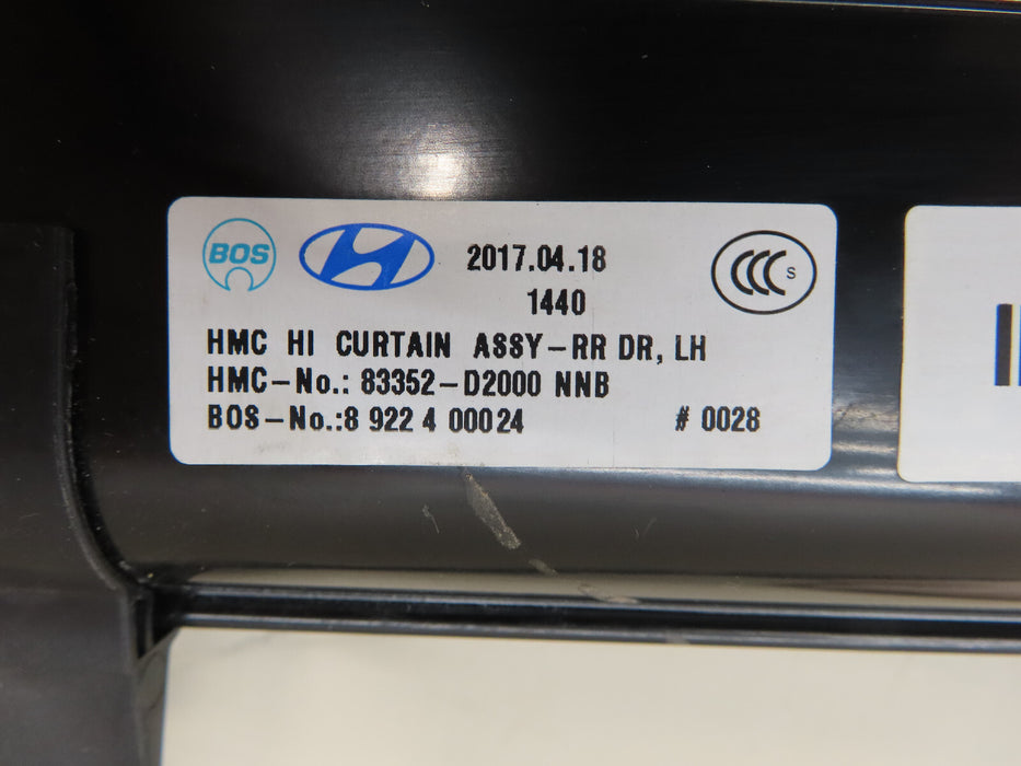 2017-2019 GENESIS G90 REAR LEFT DRIVER SIDE DOOR WINDOW CURTAIN SUN SHADE OEM