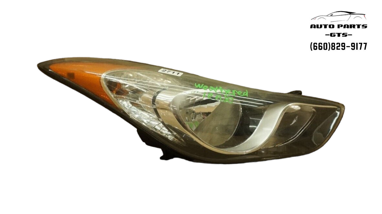 2014 2015 2016 HYUNDAI ELANTRA FRONT RIGHT PASSENGER HEADLIGHT HALOGEN OEM