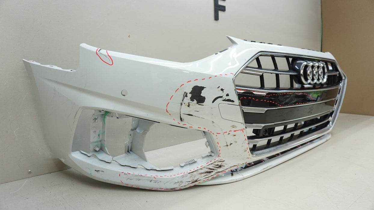 2021 AUDI A4 QUATTRO SEDAN FRONT BUMPER COVER PANEL W/ GRILLE GRILL EMBLEM OEM