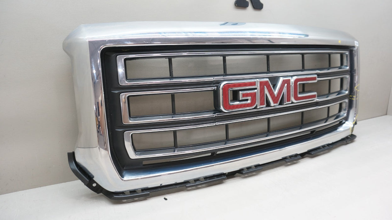 2014-2015 GMC SIERRA 1500 FRONT BUMPER CHROME RADIATOR GRILLE OEM 22757216