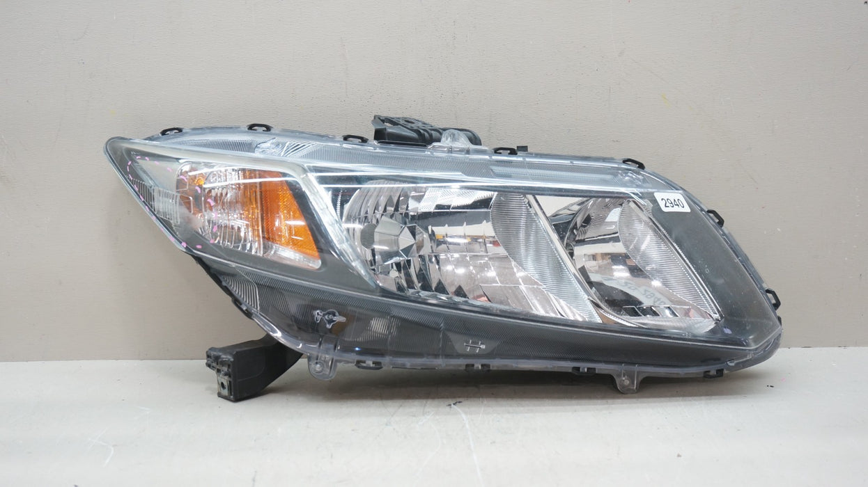 2013-2015 HONDA CIVIC FRONT RIGHT PASSENGER SIDE HALOGEN HEADLIGHT