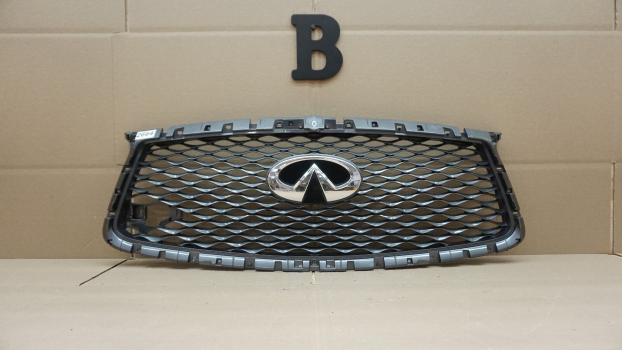 2018-2020 INFINITI QX80 FRONT BUMPER GRILLE OEM W/O CAMERA 18 19 20