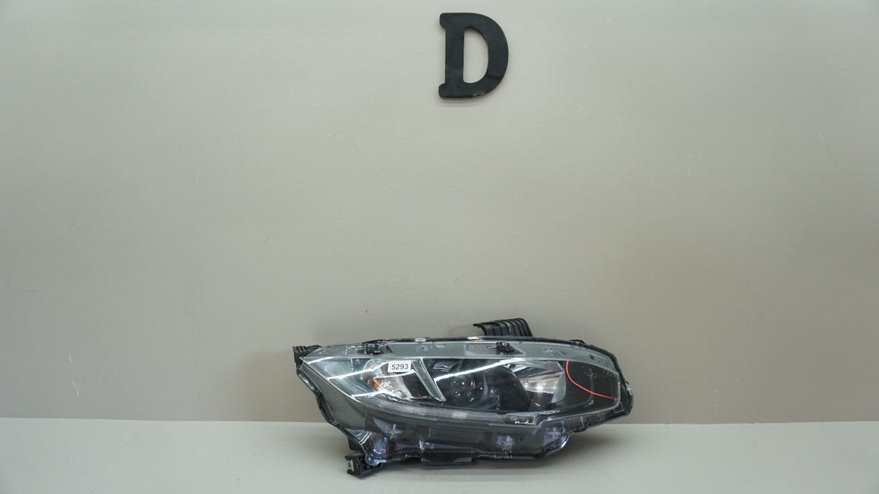 2019-2020 HONDA CIVIC FRONT RIGHT PASSENGER HEADLIGHT LAMP HALOGEN OEM 1EJ949786