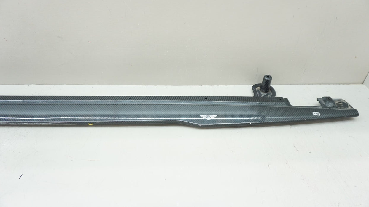 2018+ BENTLEY GT CARBON FIBER LEFT DRIVER SIDE SILL TRIM SKIRT 3SD071995